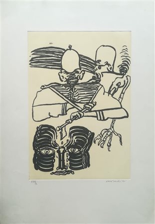 Remo Brindisi Roma 1918 Comacchio 1996 “Senza titolo” Acquaforte su carta...