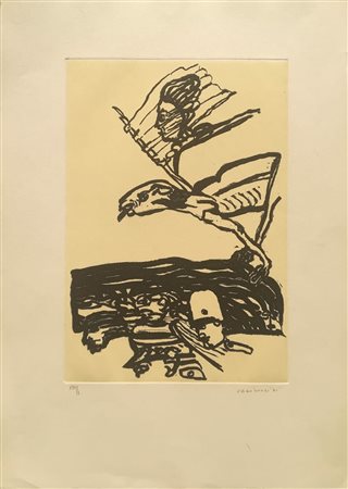 Remo Brindisi Roma 1918 Comacchio 1996 “Senza titolo” Acquaforte su carta...