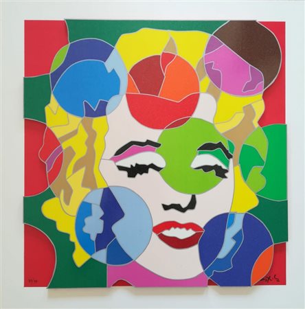 Ugo Nespolo Mosso 1941 “Marilyn” Serigrafia cm 60x60 Esemplare n. 39/99 Firma...