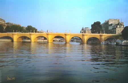 Christo Gabrovo 1935 “The pont neuf wkapped, Paris 1975/-85” Fotografia cm...