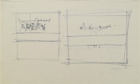 Emilio Scanavino Genova 1922 Milano 1986 “Senza titolo” Grafite su carta cm...