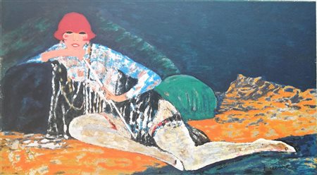 Salvatore Fiume Comiso 1915 Milano 1997 “Ricordo di Charleston” Serigrafia a...