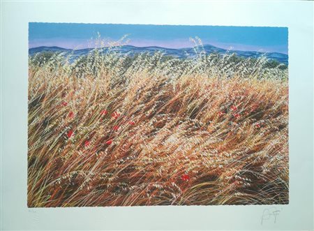 Franco Azzinari Cosenza 1949 “Senza titolo” Serigrafia su carta cm 60x80...