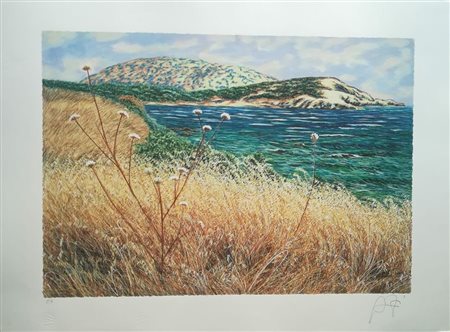 Franco Azzinari Cosenza 1949 “Senza titolo” Serigrafia su carta cm 60x80...