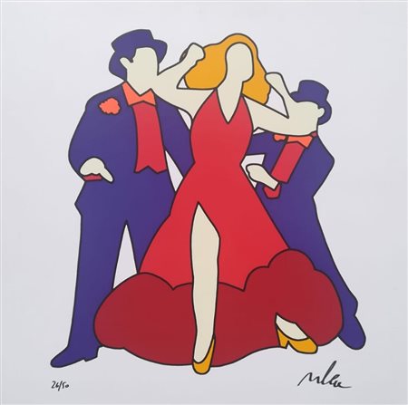 Marco Lodola Dorno 1955 “Senza titolo” Serigrafia su cartoncino cm 81,5x81,5...