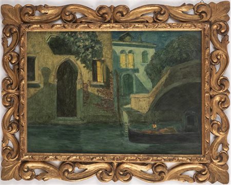 Paoletti Paoletti VEDUTA DI VENEZIA olio su tavola, cm 50x70 firmato