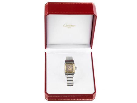 CARTIER SANTOS, REF. 1057930, N. 20986 OROLOGIO DA POLSO PER SIGNORA IN...
