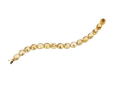 BRACCIALE IN ORO GIALLO E QUARZI CITRINI realizzato con sedici quarzi citrini...