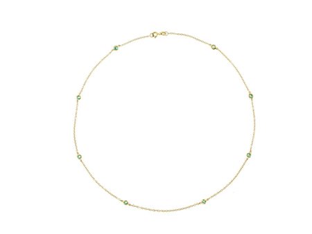 GIROCOLLO IN ORO E SMERALDI realizzato a maglia sottile impreziosita da...