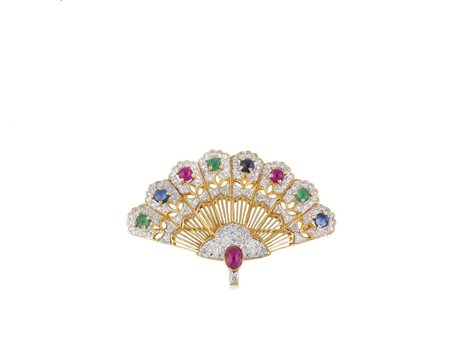 SPILLA IN ORO GIALLO, ORO BIANCO, DIAMANTI, RUBINI, ZAFFIRI E SMERALDI...