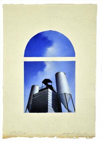 Angelo Davoli Struttura, 2012 Olio su carta 30x21 cm Autentica dell’artista...