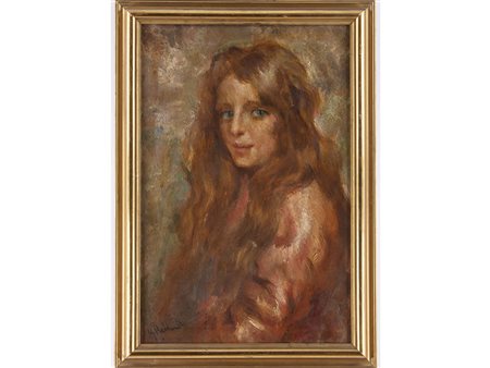 Giuseppe Maldarelli (1885–1958) Ritratto femminile 62x40,5 cm Olio su tela