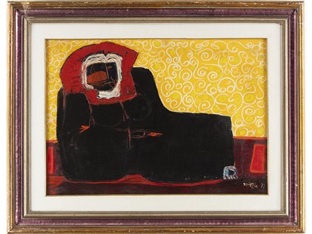 Lucio Spiezia (1927–1998) Senza titolo 50x70 cm Olio su tela