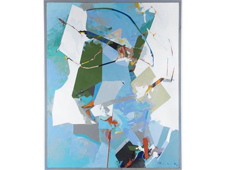 Edoardo Franceschini (1928-2006) Suoni magici 100x80 cm Olio su tela