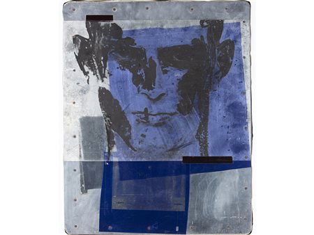 Antonio Porcelli (1949-1995) Figure 50x40 cm Tecnica mista su lamina di...