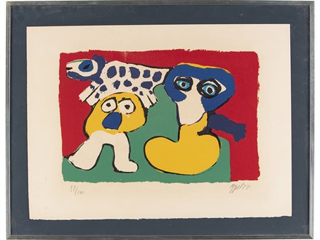 Karel Appel (1921–2006) Senza titolo 45x61 cm Litografia