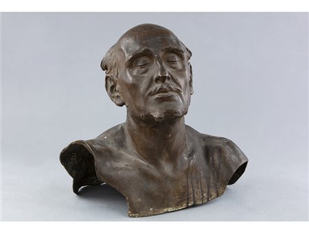 Raffaello Romanelli (1856–1928) Figura maschile 39x40x40 cm Bronzo