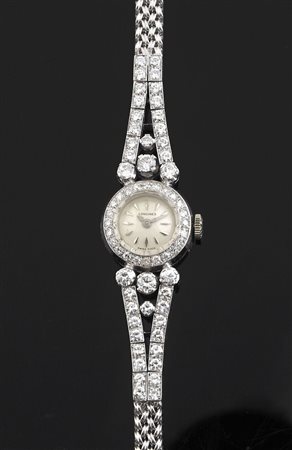 Orologio da donna Longines in oro bianco e diamanti