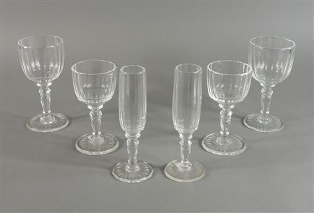 Moser: servizio di bicchieri composto da 12 flut, 12 da acqua e 12 da vino....