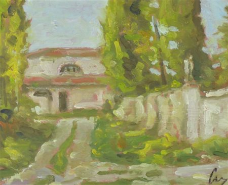 Correr Lotto di 2 opere ad olio incorniciate. Misure diverse.