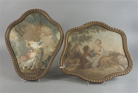 Lotto di 2 stampe a colori incorniciate.