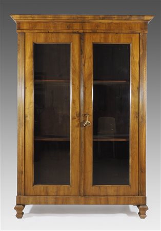 Armadio libreria in legno a 2 ante a giorno. XIX secolo cm. 212x150x52.