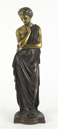 Giovanni Antonio Lanzirotti 1839-1921 "Pensierosa" h. cm. 43 - scultura in...