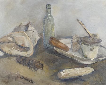 Gianpaolo Domestici 1924-1999 "Natura morta" cm. 63x78 - olio su faesite...