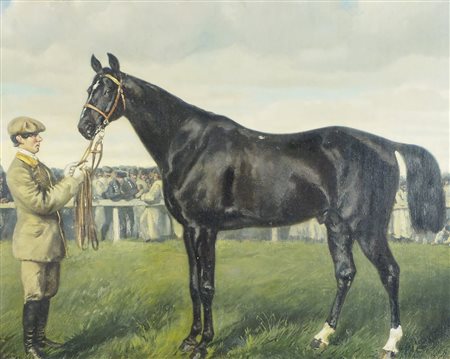 Pittore primi '900 "Cavallo" cm. 43x55 - olio su cartone