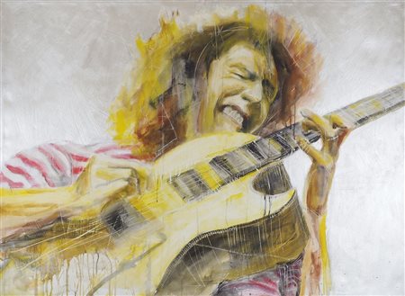 Artista contemporaneo "L'assolo di Pat Metheny" cm. 125x170 - olio su tela...