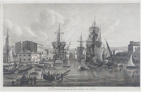 "Entrata ne canale di Trieste" cm. 28x43 - stampa Cassas