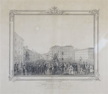 "Trieste, Costituzione" cm. 46x53 - stampa Linassi (restauri)