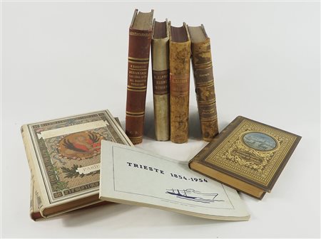 Libri: lotto di vari volumi su Trieste tra cui alcuni di G. Caprin.