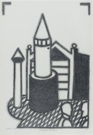 Bruno Chersicla 1937-2013 Lotto di 2 disegni incorniciati, cm. 70x50...