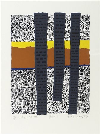 Luigi Spacal Trieste 1908-2000 "Autunno" cm. 46x35 - incisione a colori...