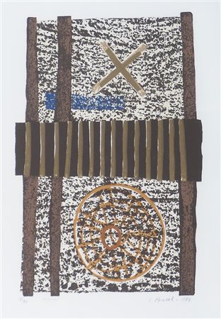 Luigi Spacal Trieste 1908-2000 "Divisorio" cm. 46x35 - incisione a colori...