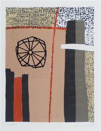 Luigi Spacal Trieste 1908-2000 "Interno carsico" cm. 46x35 - incisione a...