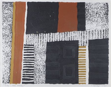 Luigi Spacal Trieste 1908-2000 "Casa carsica" cm. 43x54 - incisione a colori...