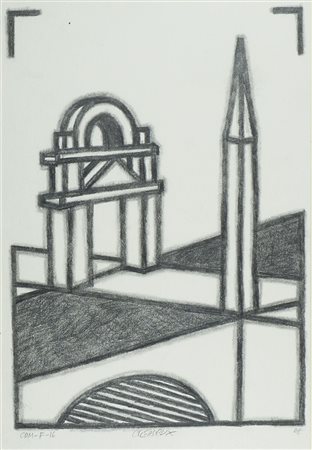 Bruno Chersicla 1937-2013 Lotto di 2 disegni incorniciati, cm. 70x50...