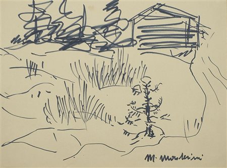 Marcello Mascherini Udine 1906-Trieste 1983 Lotto di 5 disegni a pennarello...