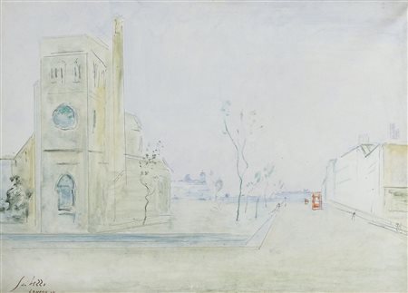 Fioravante Seibezzi 1906-1975 "Angolo di Londra" cm. 50x70 - olio su tela...