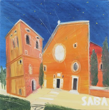 Gerald Szyszkowitz Graz 1938 "San Giusto-Saba" (2000) cm. 60x60 - olio su...