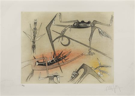 WIFREDO LAM (1902 - 1982) Visibile Invisibile 1972 Acquaforte e acquatinta su...