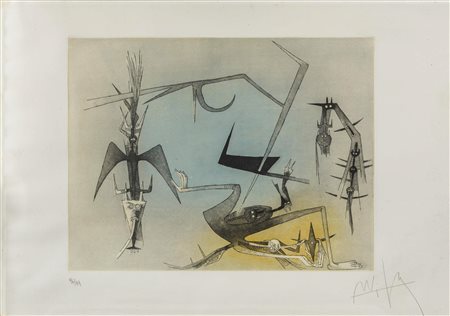 WIFREDO LAM (1902 - 1982) Visibile Invisibile 1972 Acquaforte e acquatinta su...