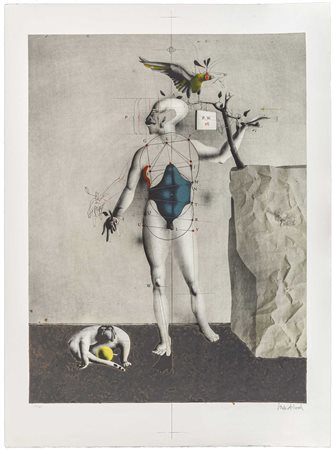PAUL WUNDERLICH (1927 - 2010) Selbst als Adam mit Anton und Adler 1974...