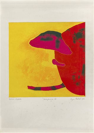 ROGER PLATIEL (1934 - 1978) Antagonismo IV 1966 Acquaforte a colori su carta...