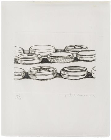 WAYNE THIEBAUD (1920) Yo-yos 1962 Acquaforte tratta dall'Antologia...