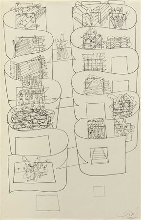 ERRÒ (1932) Senza titolo 1959 China su carta 50 x 32,5 cm Firmata e datata in...