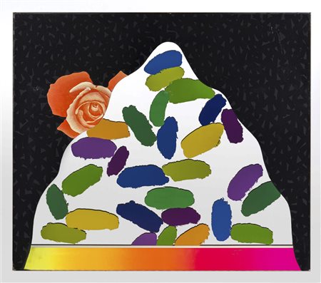 CONCETTO POZZATI (1935 - 2017) Lassù sulle montagne 1970 Serigrafia su vetro...