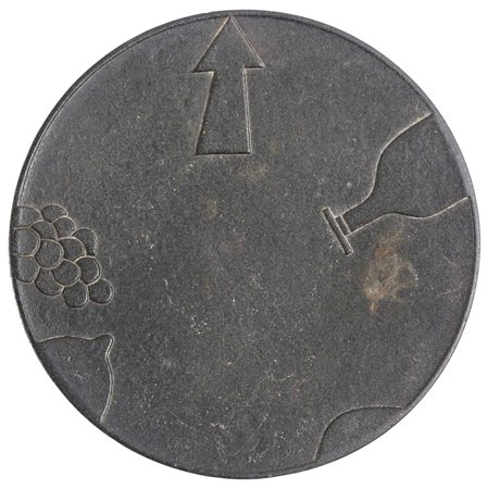 EMILIO TADINI (1927 - 2002) Piatto per Borgotondo Multiplo in ghisa edito...